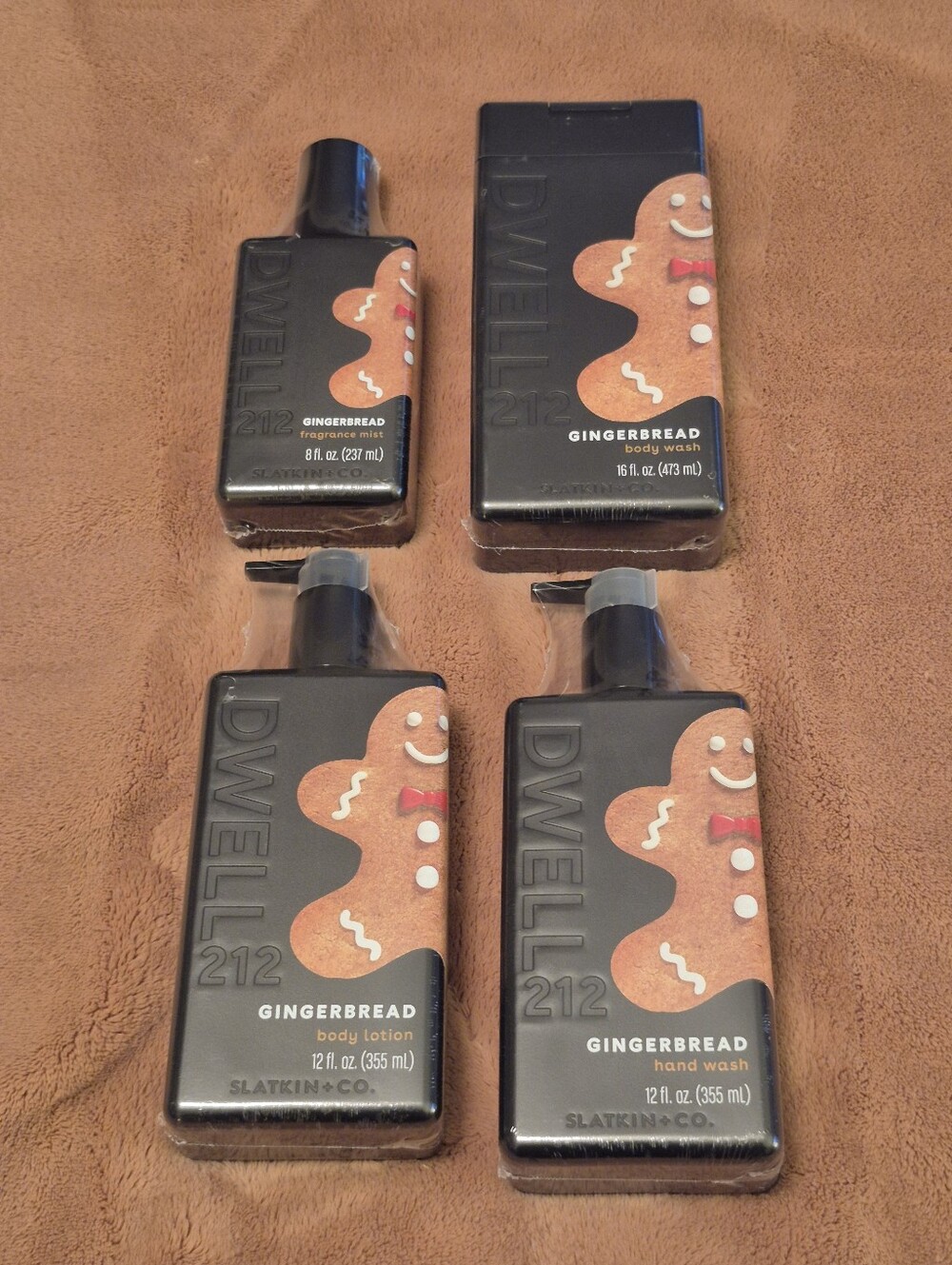 DWELL 212 Gingerbread Bath Set, Holiday Scented Set